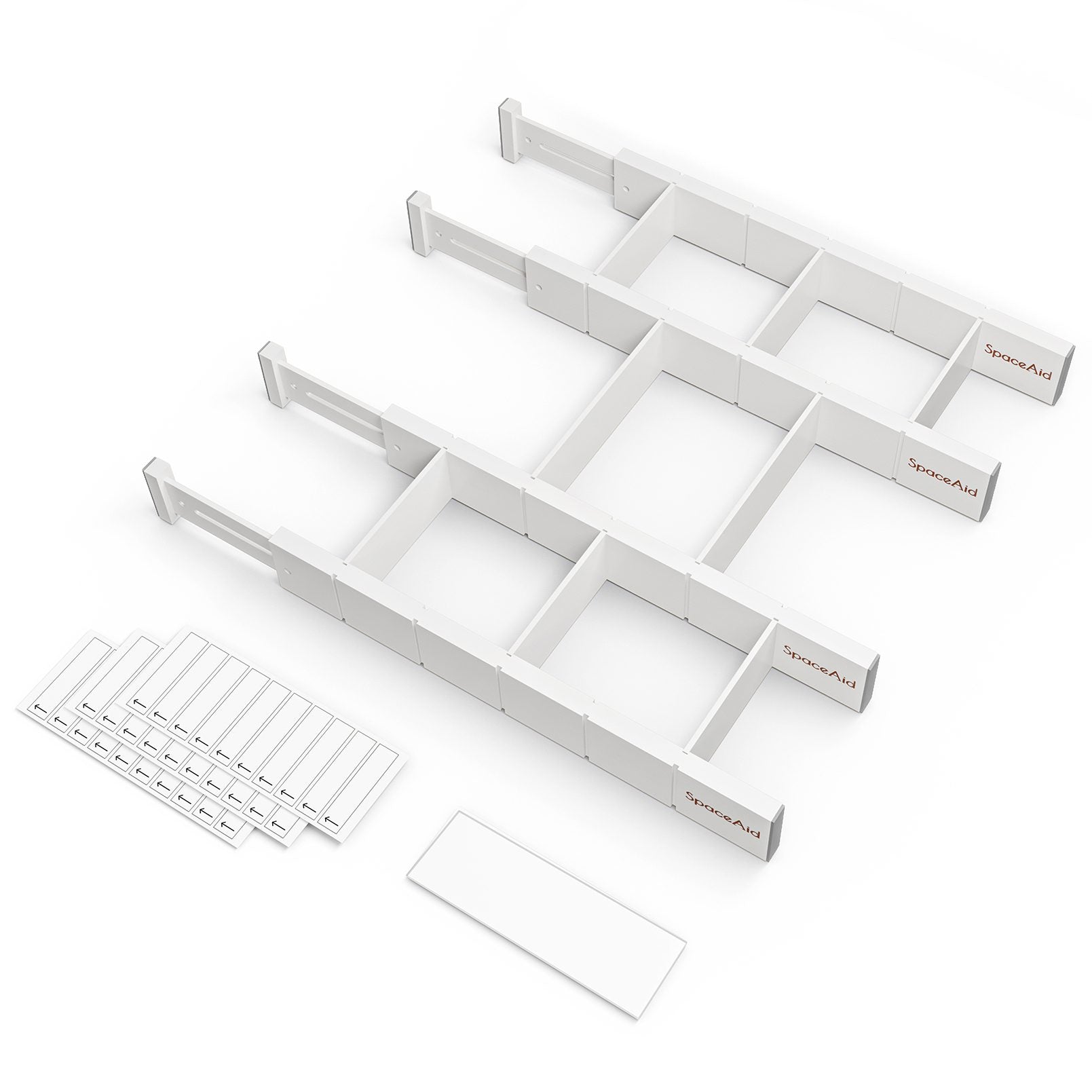 SpaceAid bamboo adjustable drawer dividers